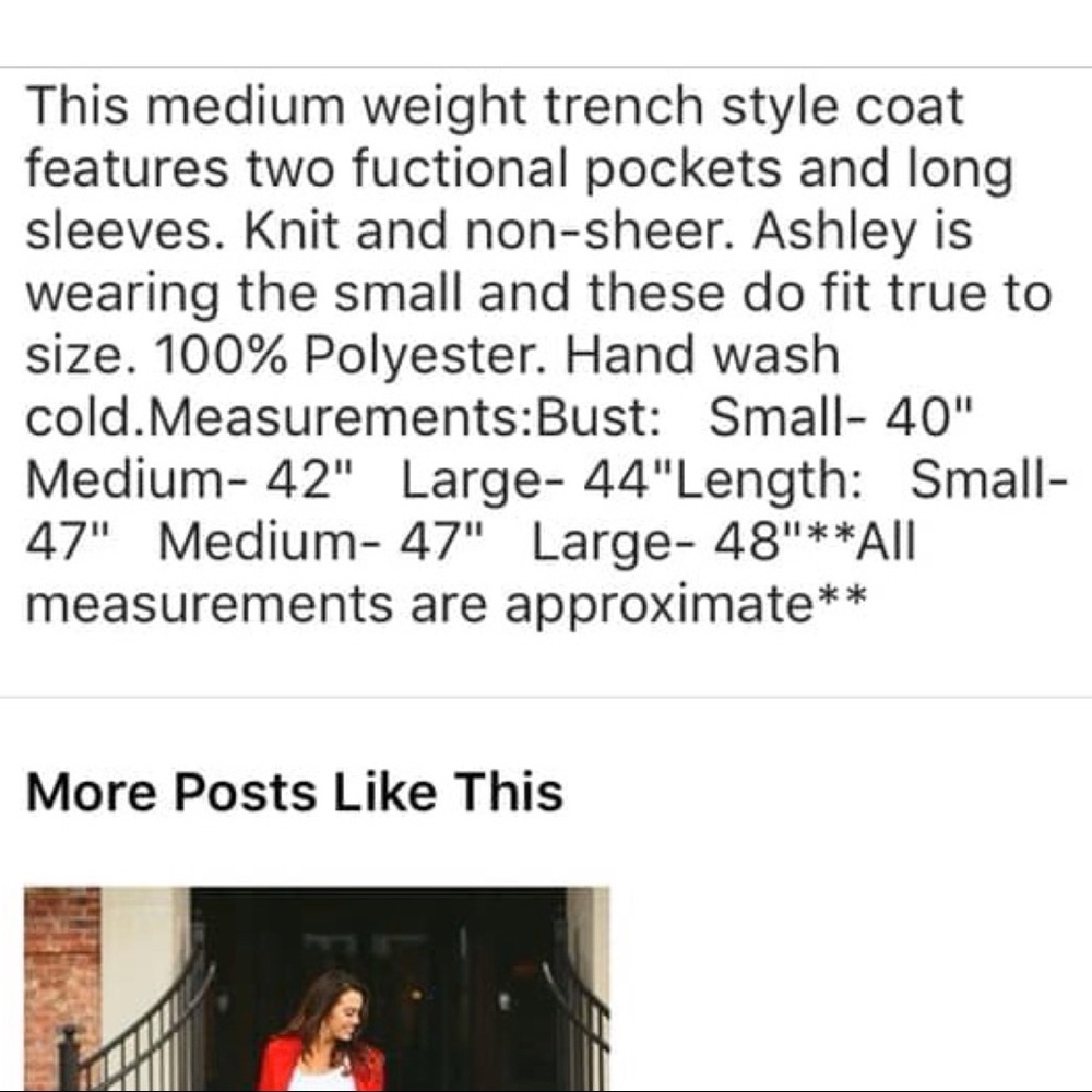 RED COAT - NEVER WORN - Picture 3 of 6